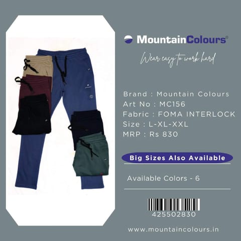 Mountain Colours Men Lower Ludhiana