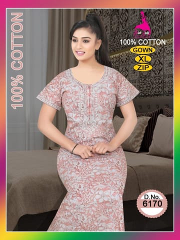 Pink Lady Women Night Gown Ahmedabad