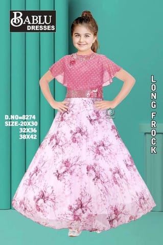 Bablu Dresses Girls Gown Metia bruz