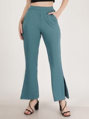 Elune Printed and plain knitted woman trousers