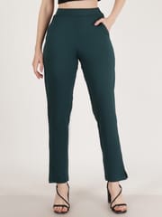 Elune Printed and plain knitted woman trousers