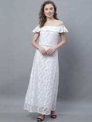 Elune Imported Sequin Gown in Georgette