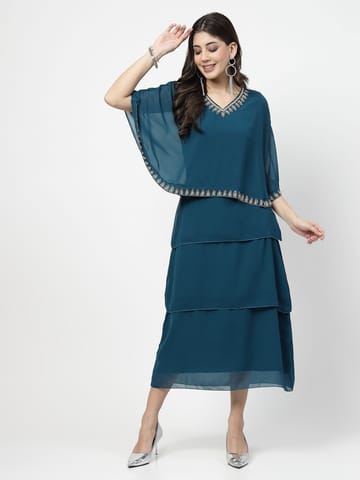 Elune embroidered Georgette Dress