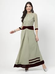 Elune embroidered Georgette Dress