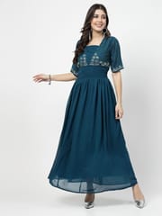 Elune embroidered Georgette Dress